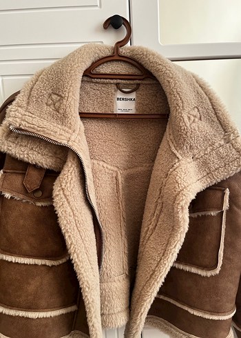 Kahverengi Kürklü Süet Kadın Ceket - Görsel 4