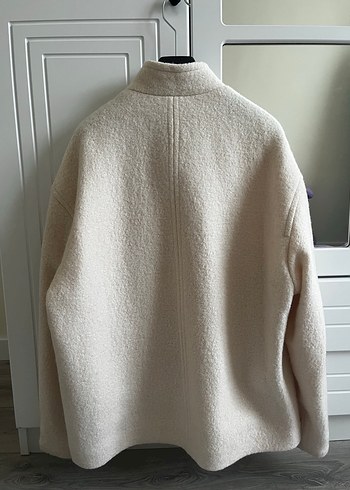 Mango yüksek yaka Yün Ceket - Görsel 5