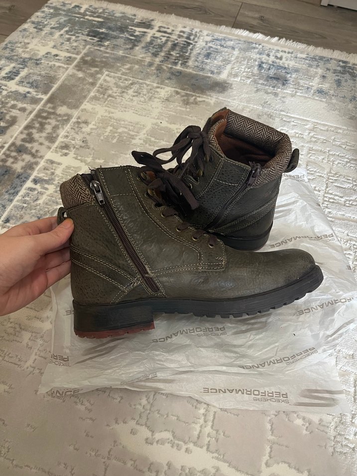 Haki renk erkek bot - Görsel 3