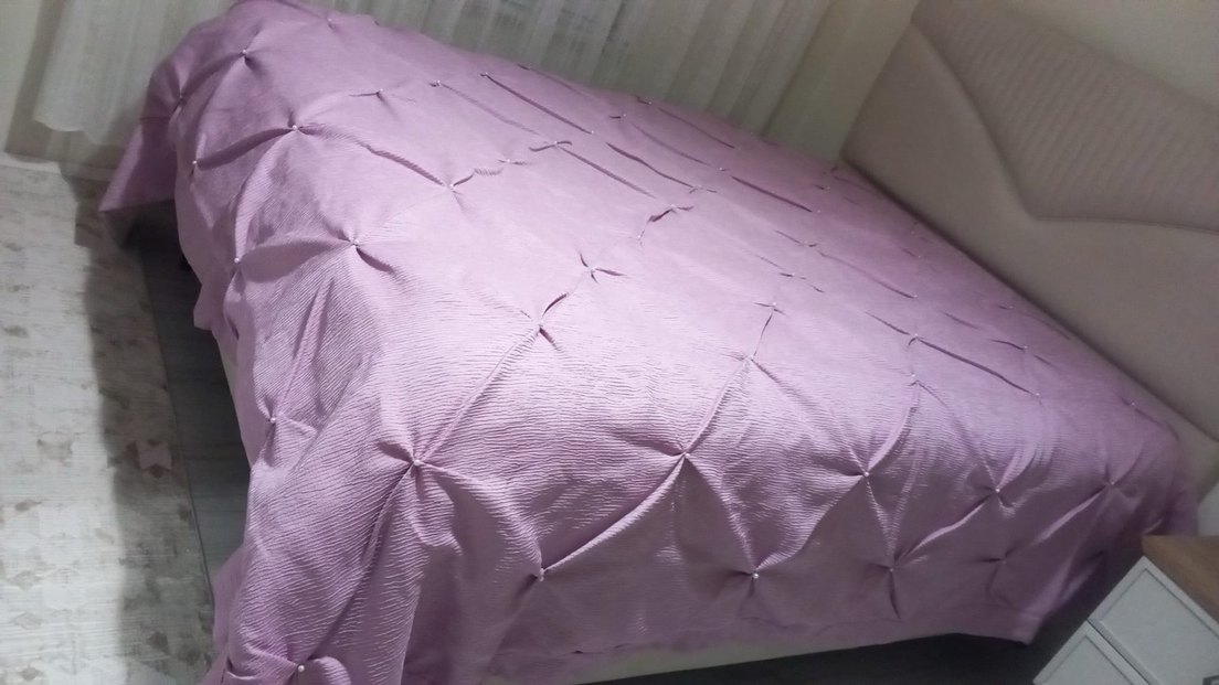 Pastel Mor Düz Yatak Örtüsü - Görsel 2