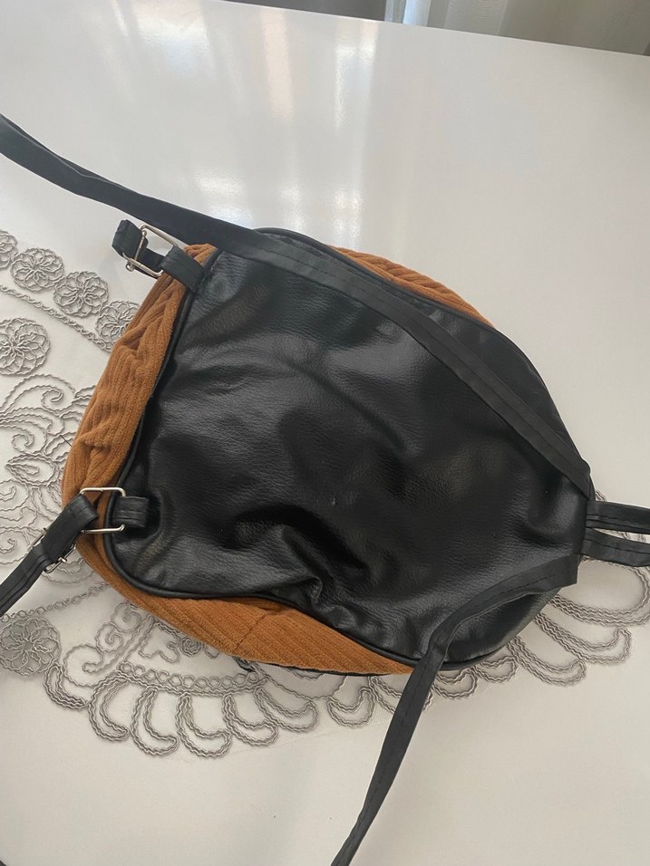 Taba rengi Kadın süet Sırt Çantası - Görsel 3