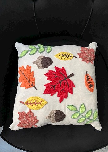 Punch İşlemeli Sonbahar Dekoratif kırlent - Görsel 2