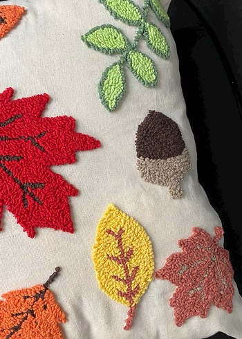 Punch İşlemeli Sonbahar Dekoratif kırlent - Görsel 3