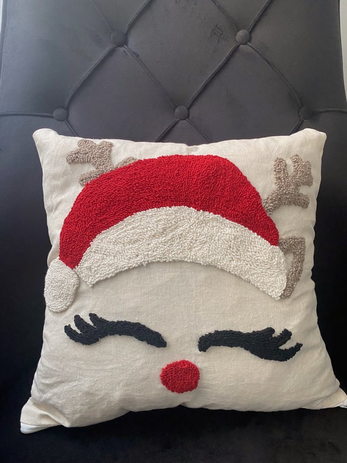 Yeni Yıl Temalı El Yapımı Panç Kırlent - Görsel 2