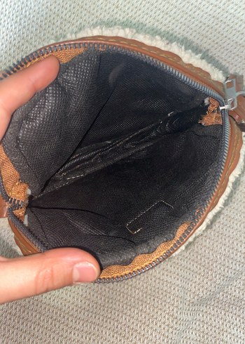 Bej Kadın Peluş Omuz Çantası - Görsel 3