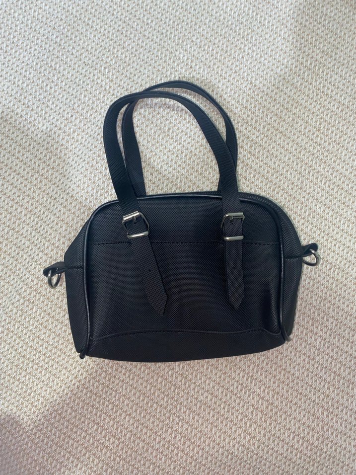 Siyah Deri Tokalı Kadın Çanta - Görsel 3