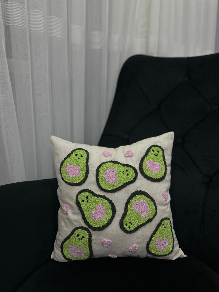 Punch Avokado Desenli Kırlent - Görsel 3