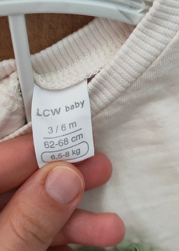 6 Ay Beden beyaz Renk Beyaz Çiçekli Fırfırlı Bebek Takımı