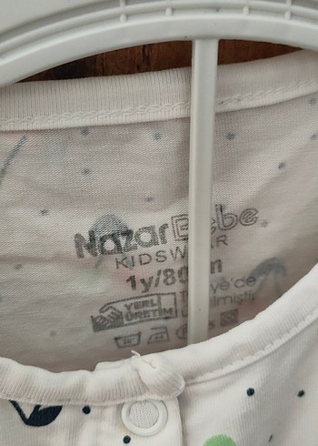 Diğer Beyaz Desenli Kısa Kollu Bebek Kız Takımı