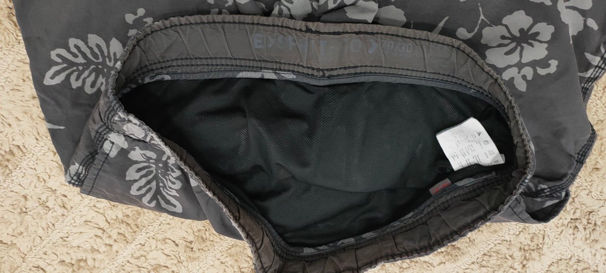 Gri Desenli Midi Erkek Mayo Şortu - Görsel 3