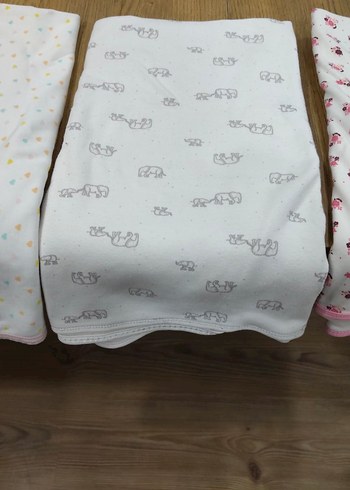 Bebek Battaniyesi Seti, Pastel Renkli, Baskılı - Görsel 2