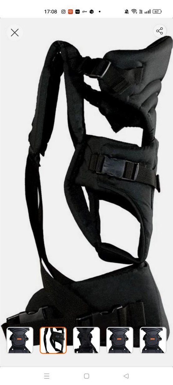 Siyah Bebek Taşıyıcı Kanguru - Görsel 2