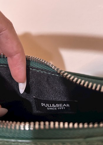 Pull and Bear Koyu Yeşil Deri Kadın Çanta Pull Bear