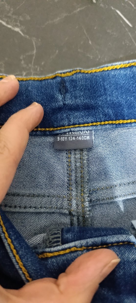Parlak Mavi kizÇocuk Denim Pantolon - Görsel 2