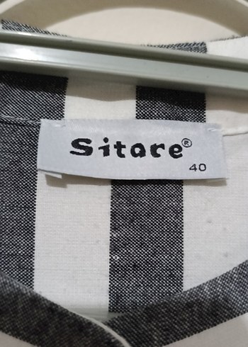 Gri Çizgili Uzun Kollu Kadın Gömlek - Görsel 2