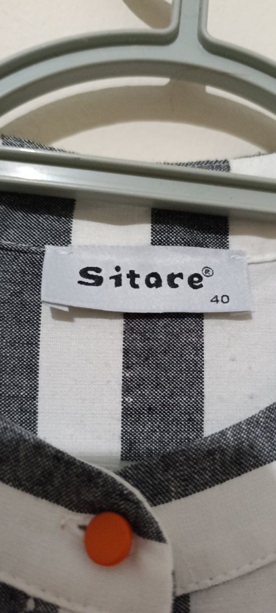 Gri Çizgili Uzun Kollu Kadın Gömlek - Görsel 2