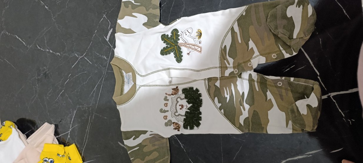 Erkek Bebek Kamuflaj Desenli  Tulum - Görsel 3