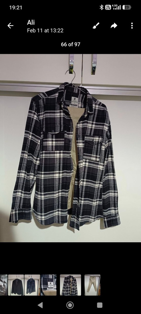 Gri Modern Fit Erkek Gömlek - Görsel 2