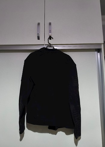 Erkek Siyah Denim Kot Ceket - Görsel 3