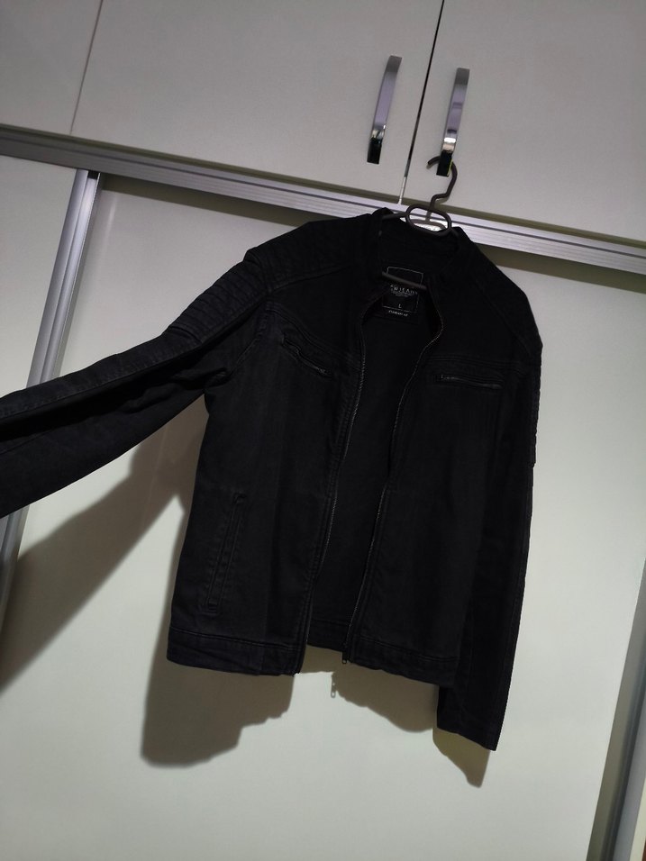 Erkek Siyah Denim Kot Ceket - Görsel 2