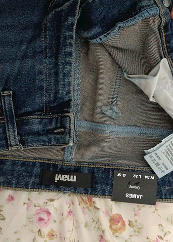 Düğmeli Midi Boy Mavi Denim Erkek Jean - Görsel 4