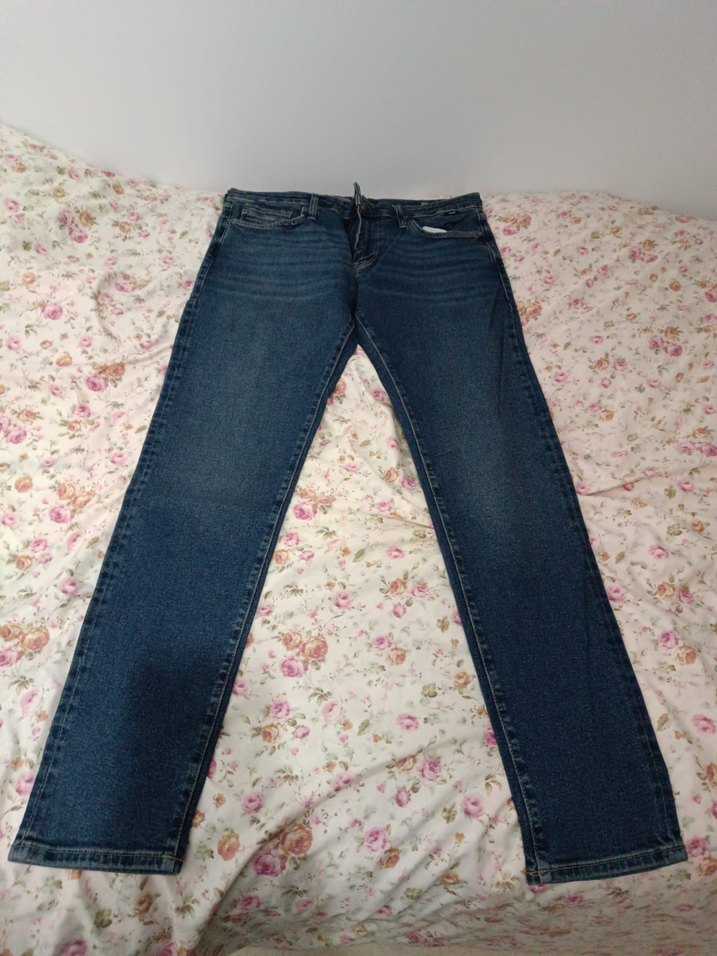 Düğmeli Midi Boy Mavi Denim Erkek Jean - Görsel 2