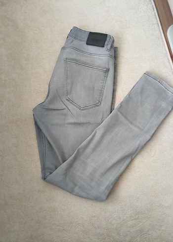 Gri Erkek Denim Pantolon Slim Fit - Görsel 4