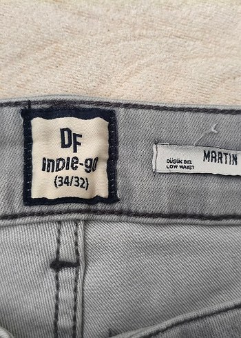 Gri Erkek Denim Pantolon Slim Fit - Görsel 2