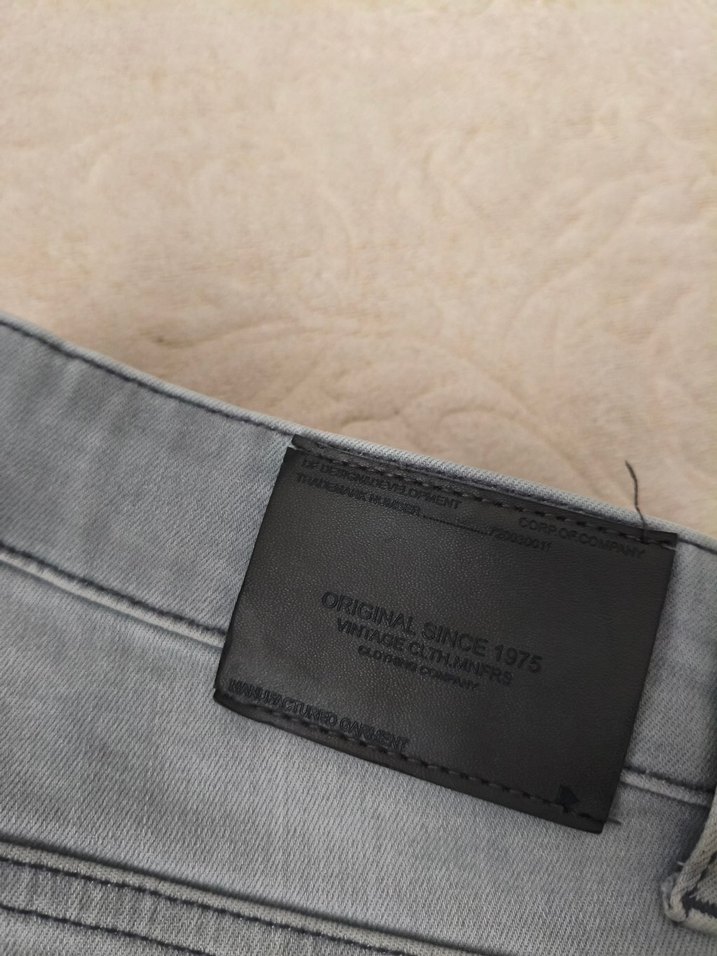Gri Erkek Denim Pantolon Slim Fit - Görsel 3