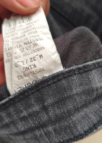 Erkek Siyah Kemer Detaylı Slim Fit Kot Pantolon - Görsel 4