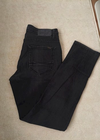 Erkek Siyah Kemer Detaylı Slim Fit Kot Pantolon - Görsel 2