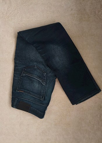 Lacivert Düğmeli Premium Erkek Denim Pantolon - Görsel 5