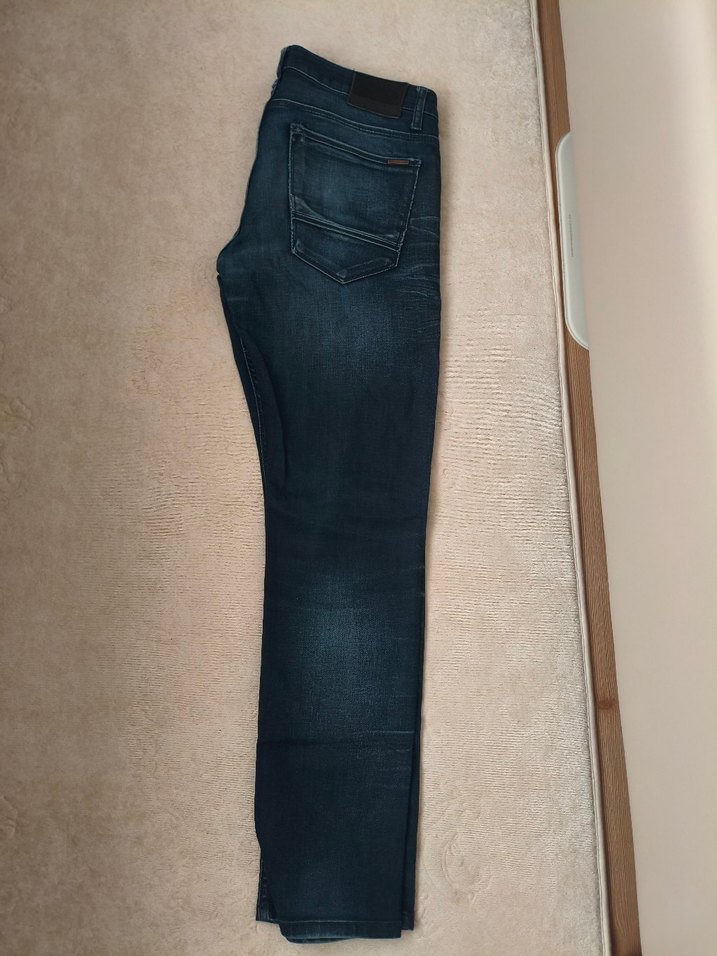 Lacivert Düğmeli Premium Erkek Denim Pantolon - Görsel 2