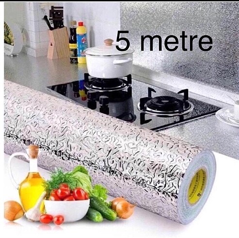 Yapışkanlı folyo metalık gri 3 metre