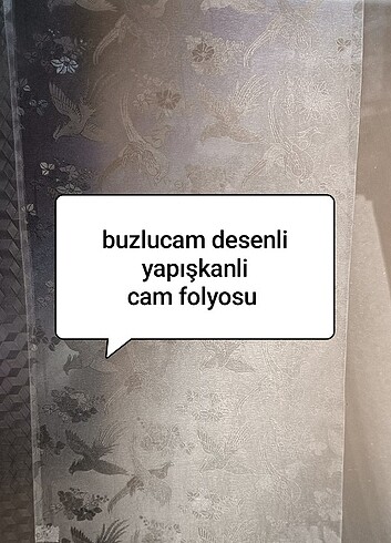 Yapışkanlı cam folyosu buzlu cam desen 15 metre