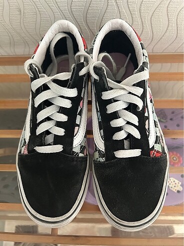 Vans damalı kız çocuk ayakkabı