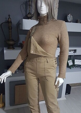 Askılı bahçıvan pantolon