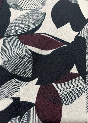 Desenli Gri Midi Elbise - Görsel 5