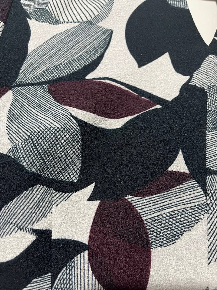 Desenli Gri Midi Elbise - Görsel 5