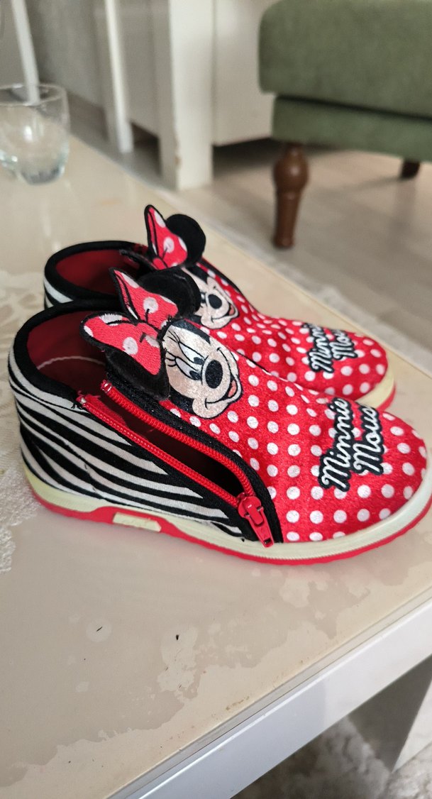 Kız Çocuk Minnie Mouse Renkli Sıcak pandufu - Görsel 2