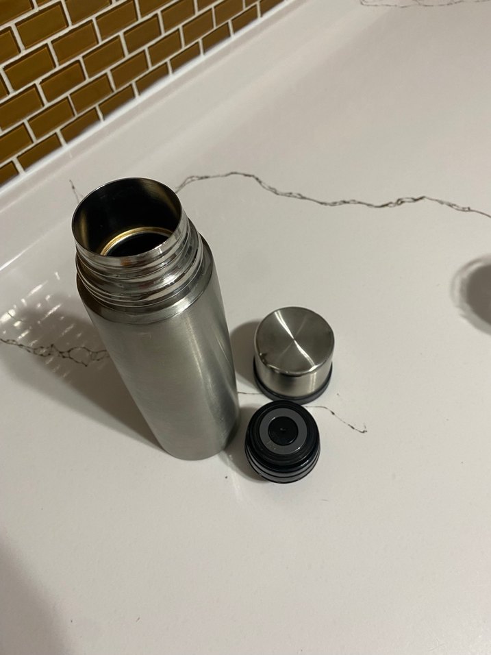 Gri Çelik Termos Matara - Görsel 3