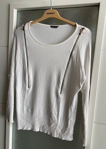 Leopar Desenli Askılı Beyaz Kadın Bluz - Görsel 3