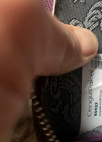 Mor Deri Kadın Cüzdanı Fermuarlı - Görsel 6