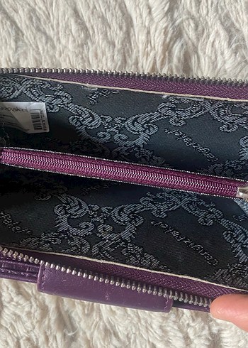 Mor Deri Kadın Cüzdanı Fermuarlı - Görsel 7