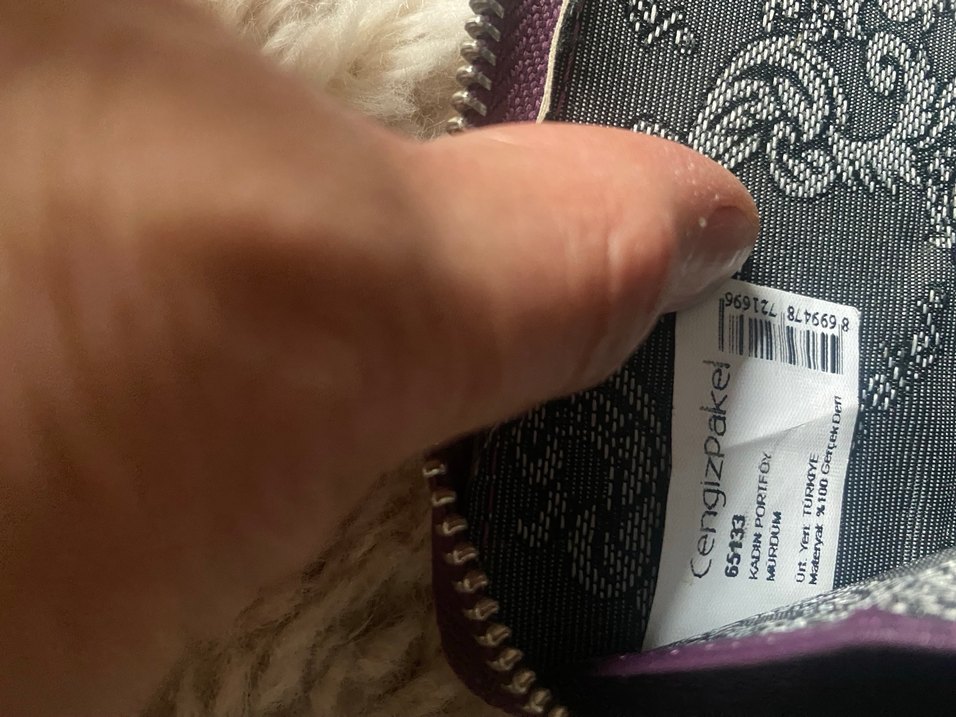 Mor Deri Kadın Cüzdanı Fermuarlı - Görsel 5