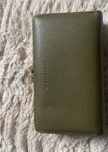 Kadın Deri Fermuarlı Haki Cüzdan - Görsel 3