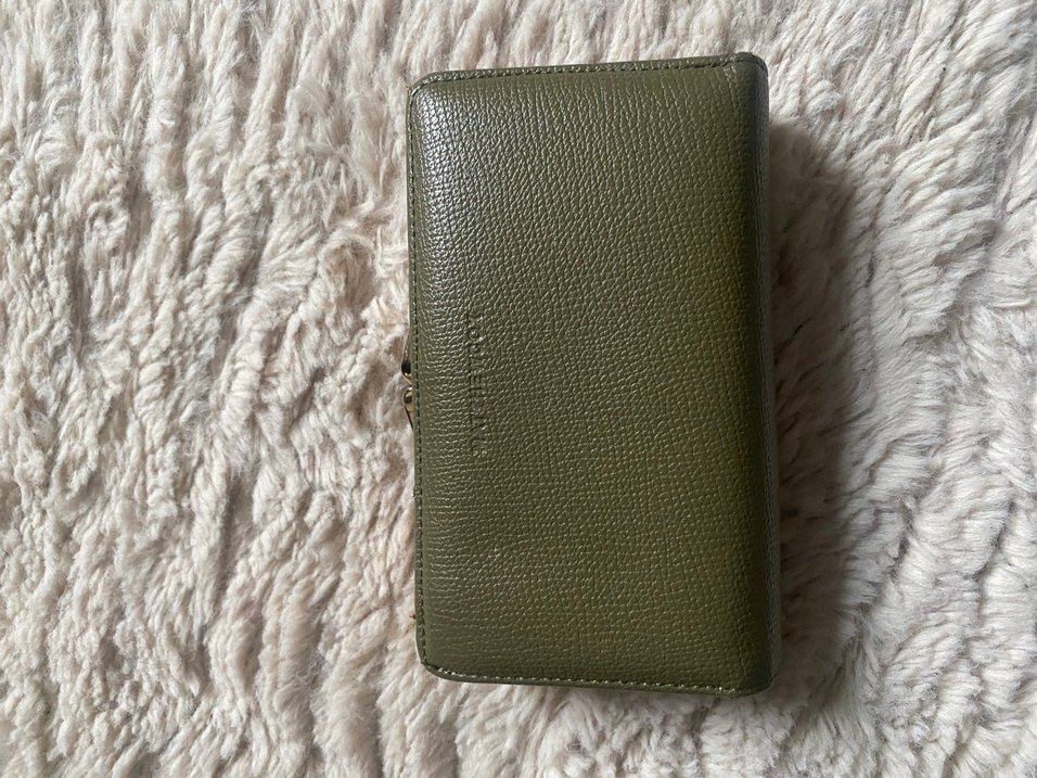 Kadın Deri Fermuarlı Haki Cüzdan - Görsel 3