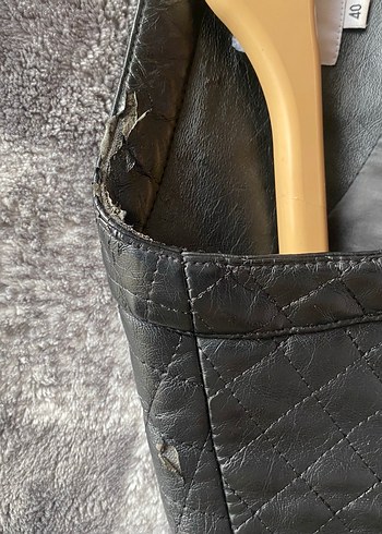 Kadın Siyah Deri Fermuarlı Ceket - Görsel 7