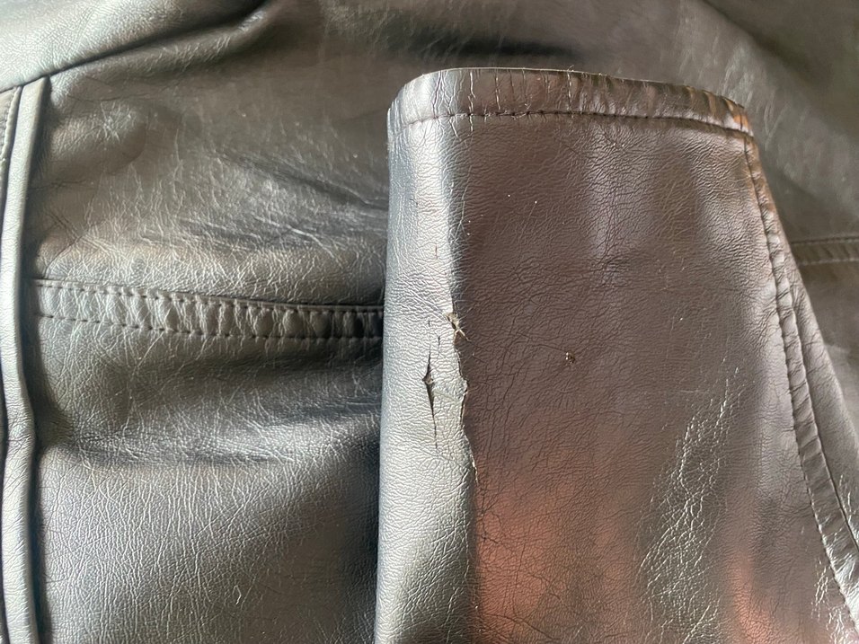 Kadın Siyah Deri Fermuarlı Ceket - Görsel 5