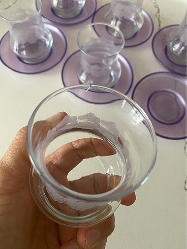 Beden mor Renk Çay takımı